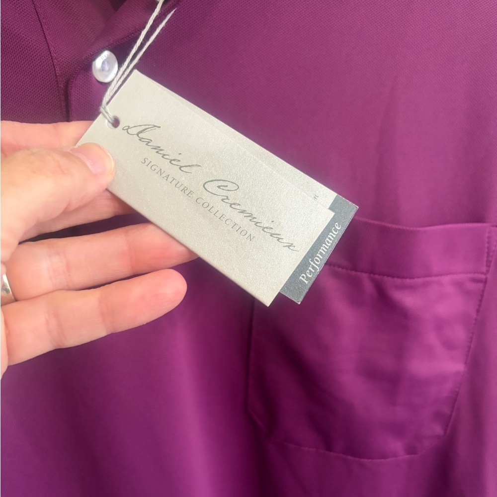 New Daniel Cremieux Signature Performance Men's Purple Polo Shirt size XL - Picture 4 of 7